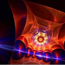 FRACTAL ART DESIGN GREETING CARD Spider Web